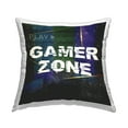 thumbnail image 1 of Stupell Industries Gamer Zone Cyber Phrase Square Decorative Printed Throw Pillow Design By Logic Nerds, 18 x 18, 1 of 6