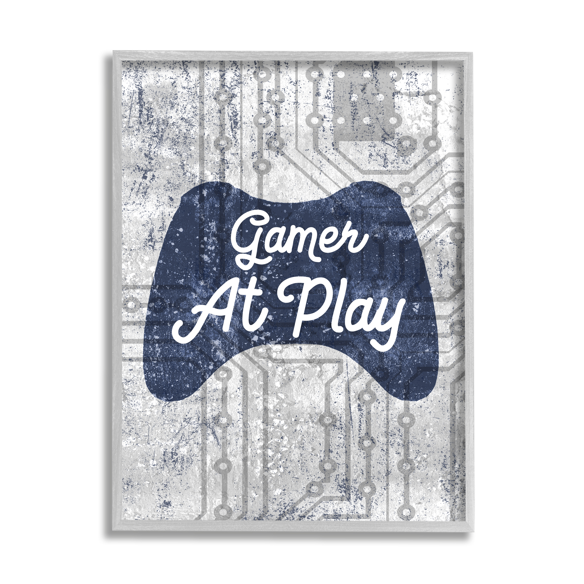 Stupell Industries Gamer at Play Quote Video Game Technology Boys, 24 x 30,Design by Daphne Polselli