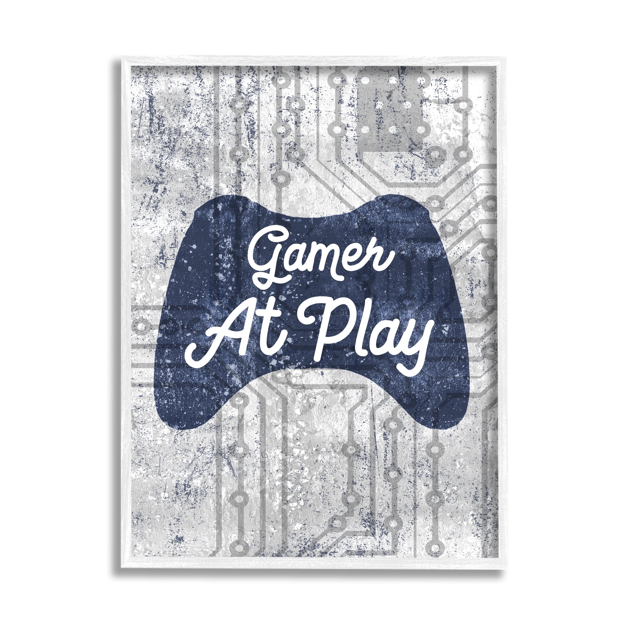 Stupell Industries Gamer at Play Quote Video Game Technology Boys, 24 x 30,Design by Daphne Polselli