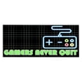 thumbnail image 1 of Stupell Industries Contemporary Gamers Never Quit Neon Canvas Art, 24 x 10, by Kim Allen, 1 of 8