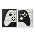 thumbnail image 1 of Stupell Industries Gaming Controller Monochromatic Grain Pattern Illustration Graphic Art Gallery-Wrapped Canvas Print Wall Art Set of 2, 24x30, by Daphne Polselli, 1 of 5