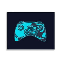 Stupell Industries Gaming Controller on Black Entertainment Painting Unframed Art Print Wall Art, 14 x 11