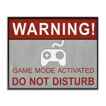 Stupell Industries Gaming Do Not Disturb Entertainment Painting Black Framed Art Print Wall Art, 14 x 11