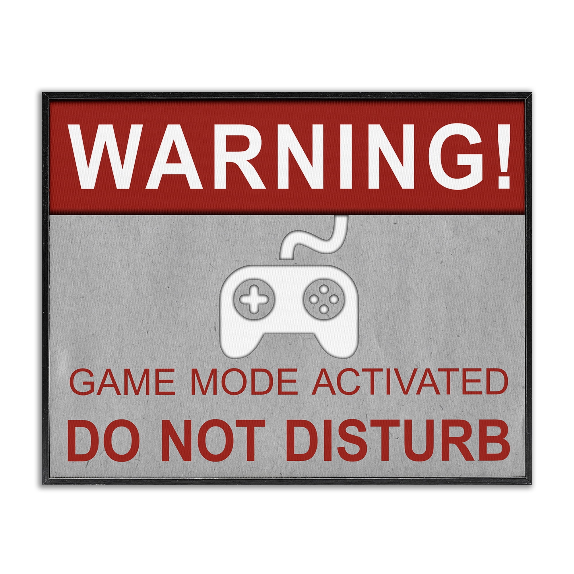Stupell Industries Gaming Do Not Disturb Entertainment Painting Black Framed Art Print Wall Art, 30 x 24