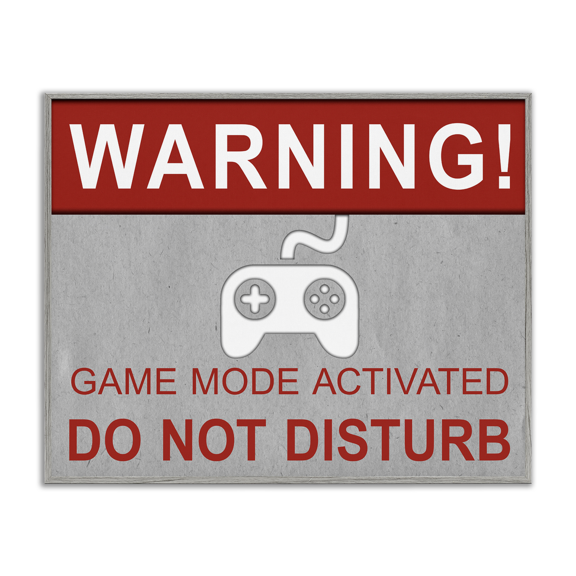 Stupell Industries Gaming Do Not Disturb Entertainment Painting Gray Framed Art Print Wall Art, 20 x 16