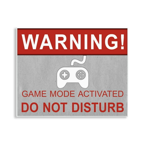 Stupell Industries Gaming Do Not Disturb Entertainment Painting Unframed Art Print Wall Art, 14 x 11