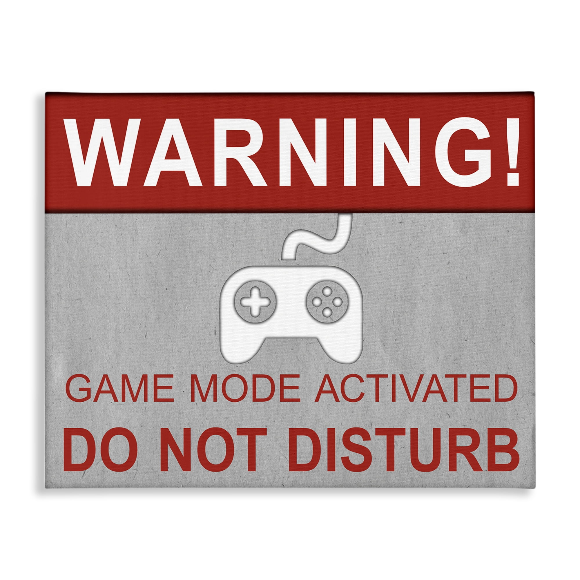 Stupell Industries Gaming Do Not Disturb Entertainment Painting Wrapped Canvas Art Print Wall Art, 30 x 24
