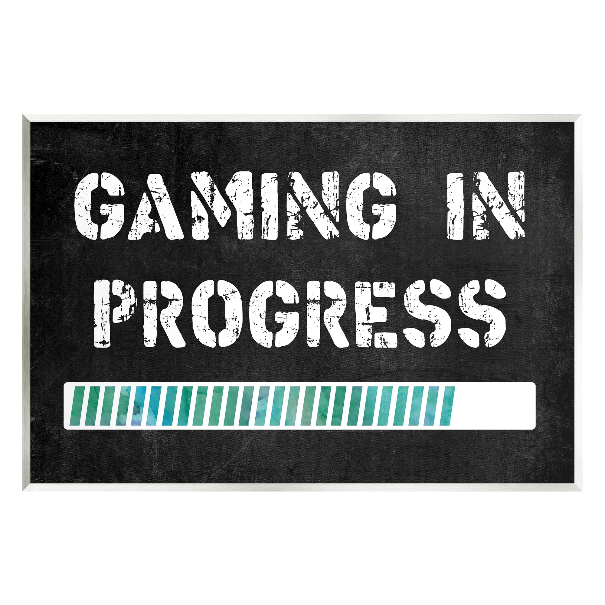 Stupell Industries Gaming In Progress Bar Inspirational Painting Unframed Art Print Wall Art, 19 x 13
