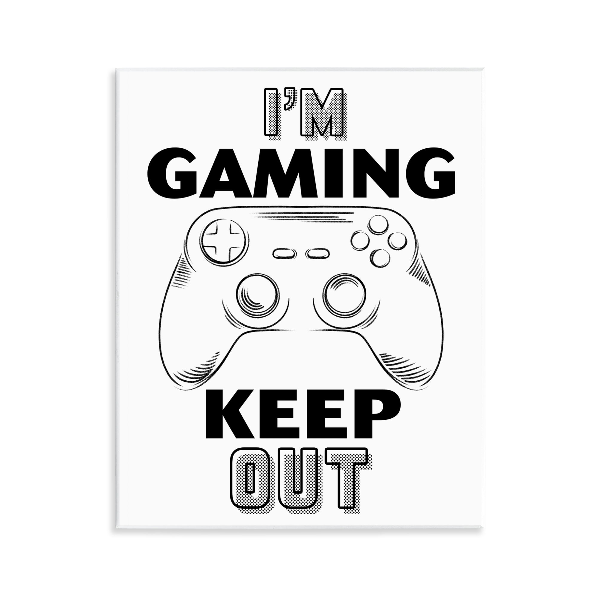 Stupell Industries Gaming Keep Out Wall Plaque Art, design by Marcus Prime