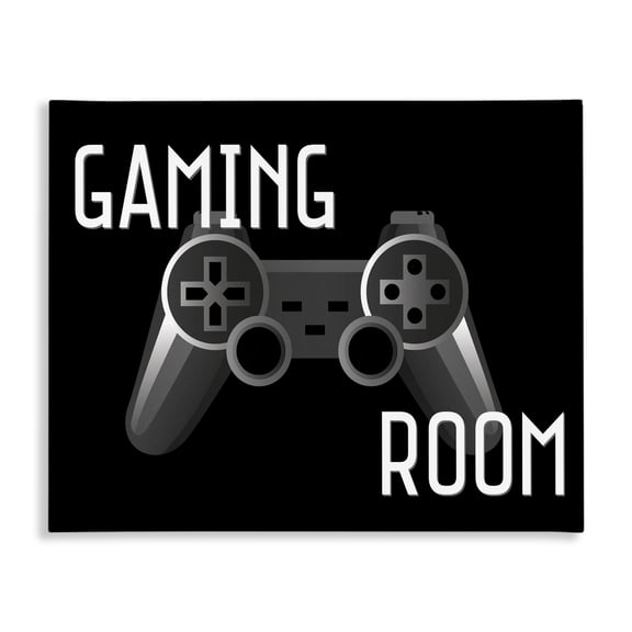 Stupell Industries Gaming Room Black Controller Canvas Wall Art, design by Kim Allen