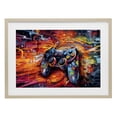 thumbnail image 1 of Stupell Industries Contemporary Gaming Swirl Controller Energy Birch Framed Print Under Glass, 23 x 17, by Creative Studio, 1 of 8