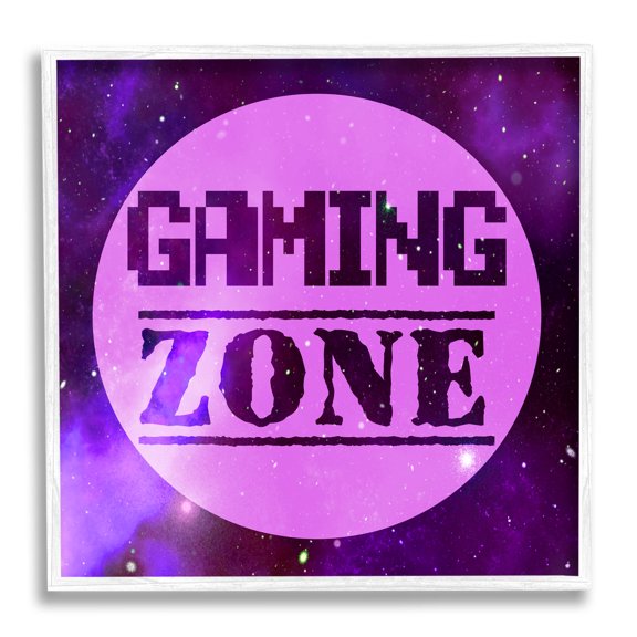 Stupell Industries Gaming Zone Night Sky Graphic Art White Framed Art Print Wall Art, Design by Marcus Prime