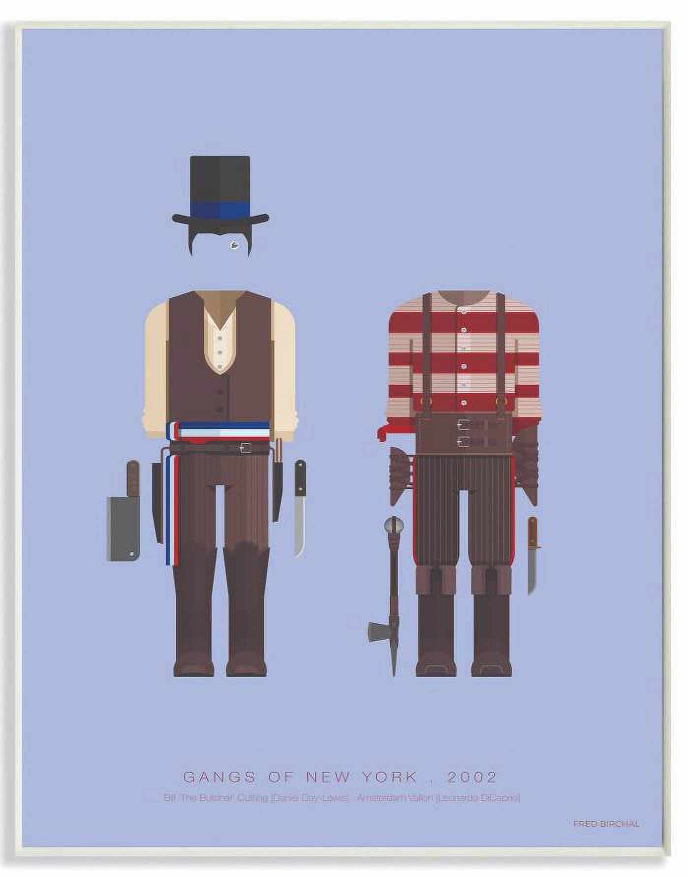 Stupell Industries Gangs of New York Famous People Characters Fashion Design Wall Plaque by Fred Birchal