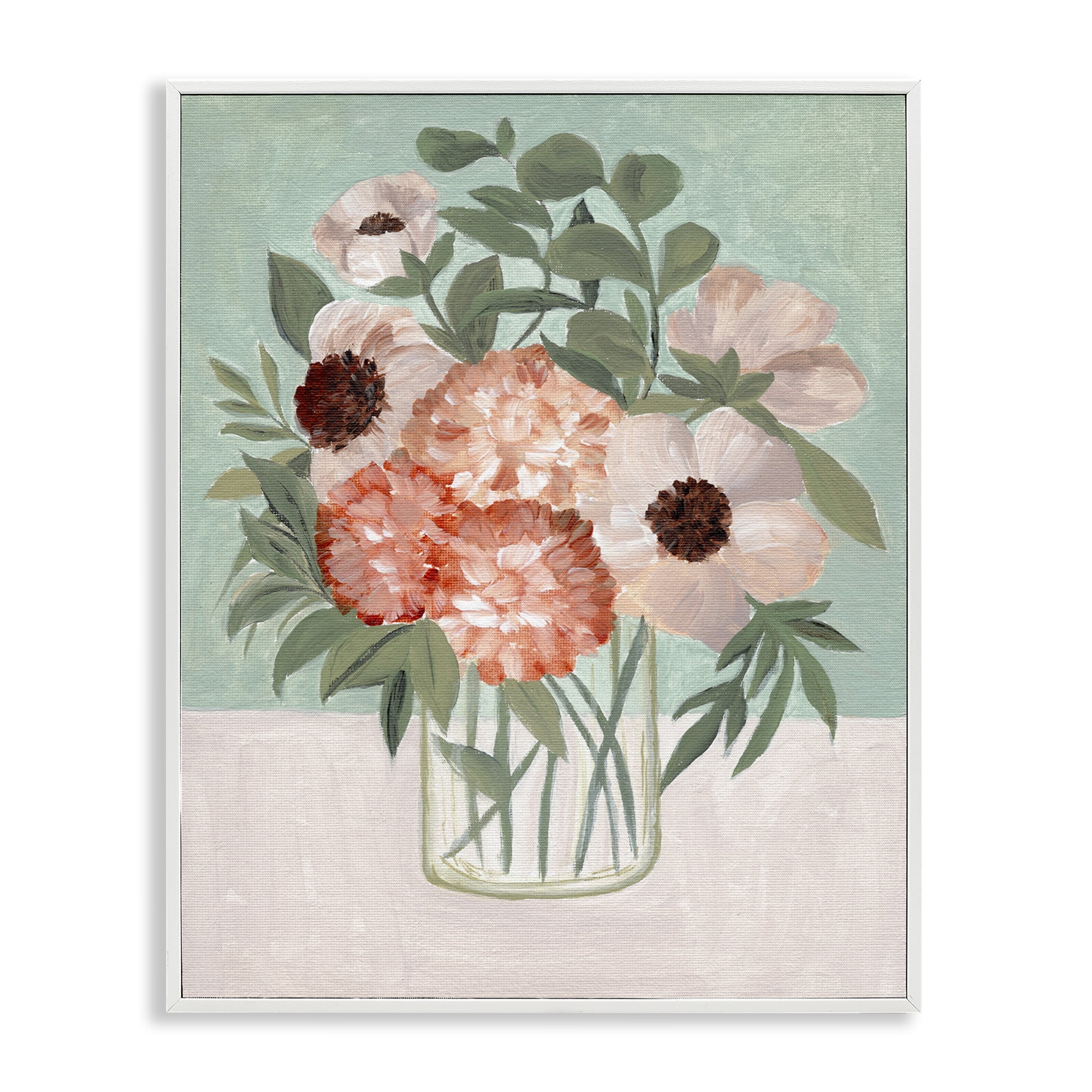 Stupell Industries Garden Beauties Bouquet Plants & Flowers Painting White Framed Art Print Wall Art, 16 x 20