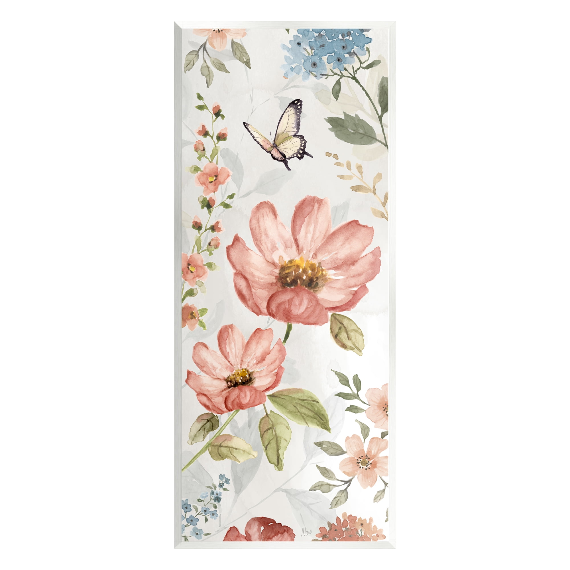 Stupell Industries Garden Blossoms Pattern Botanical & Floral Painting Unframed Art Print Wall Art, 7 x 17