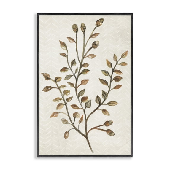 Stupell Industries Garden Botanics Sprig Botanical & Floral Painting Black Framed Art Print Wall Art, 12 x 18