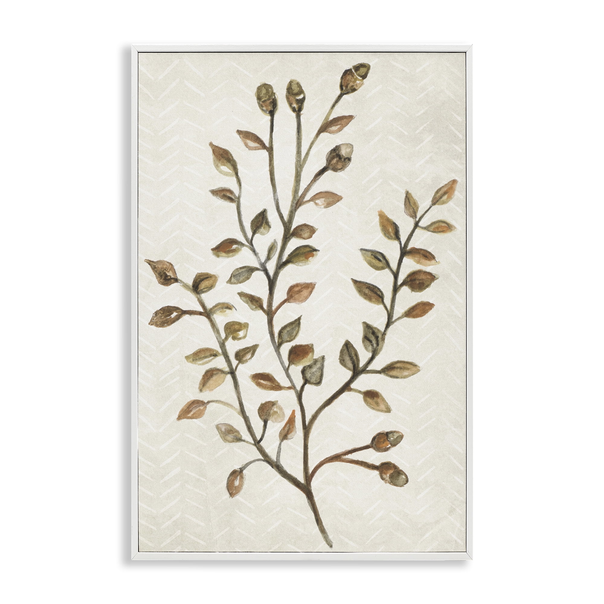Stupell Industries Garden Botanics Sprig Botanical & Floral Painting White Framed Art Print Wall Art, 16 x 24