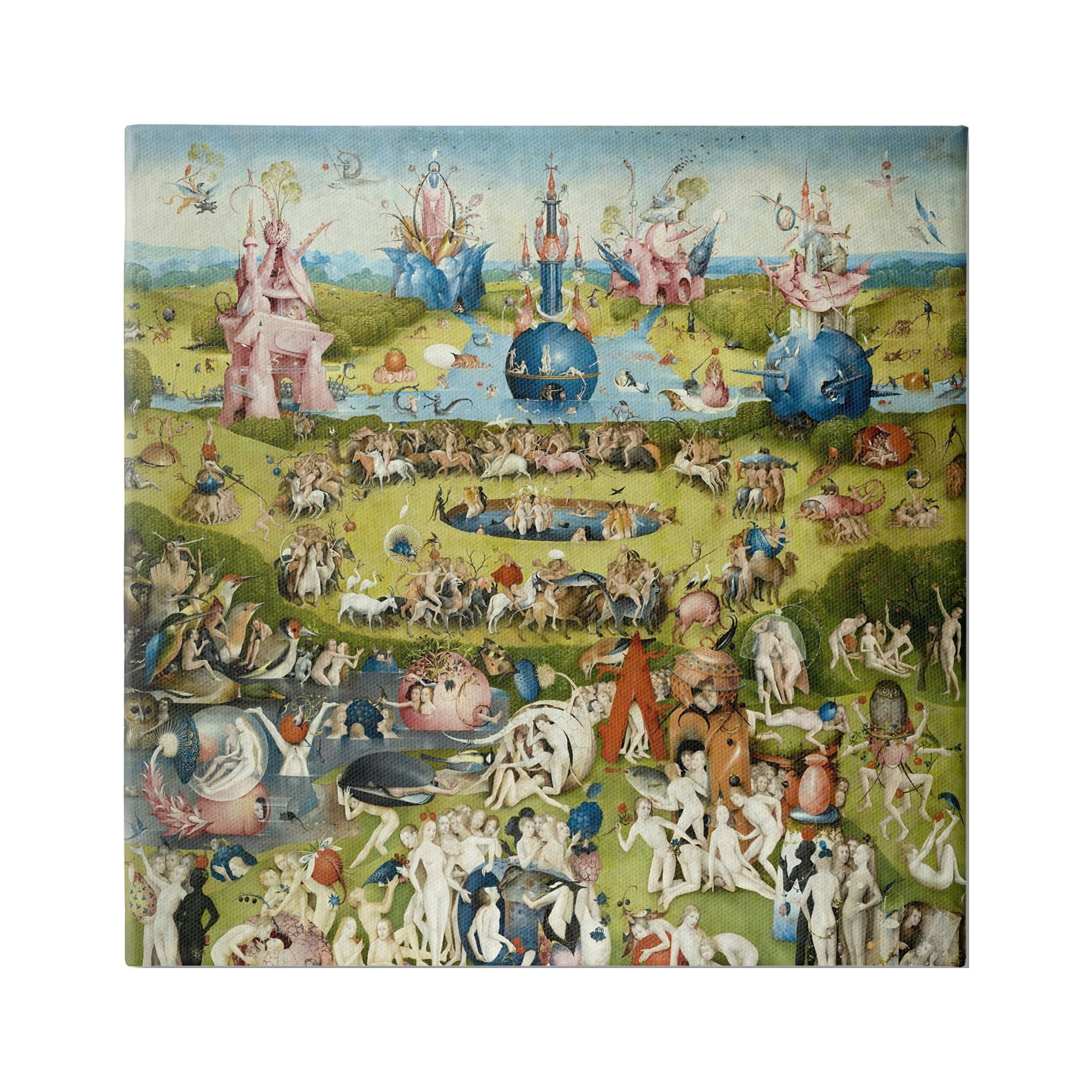 Garden of Earthly Delights Hieronymus Bosch Canvas Wall Art 24" x 24"