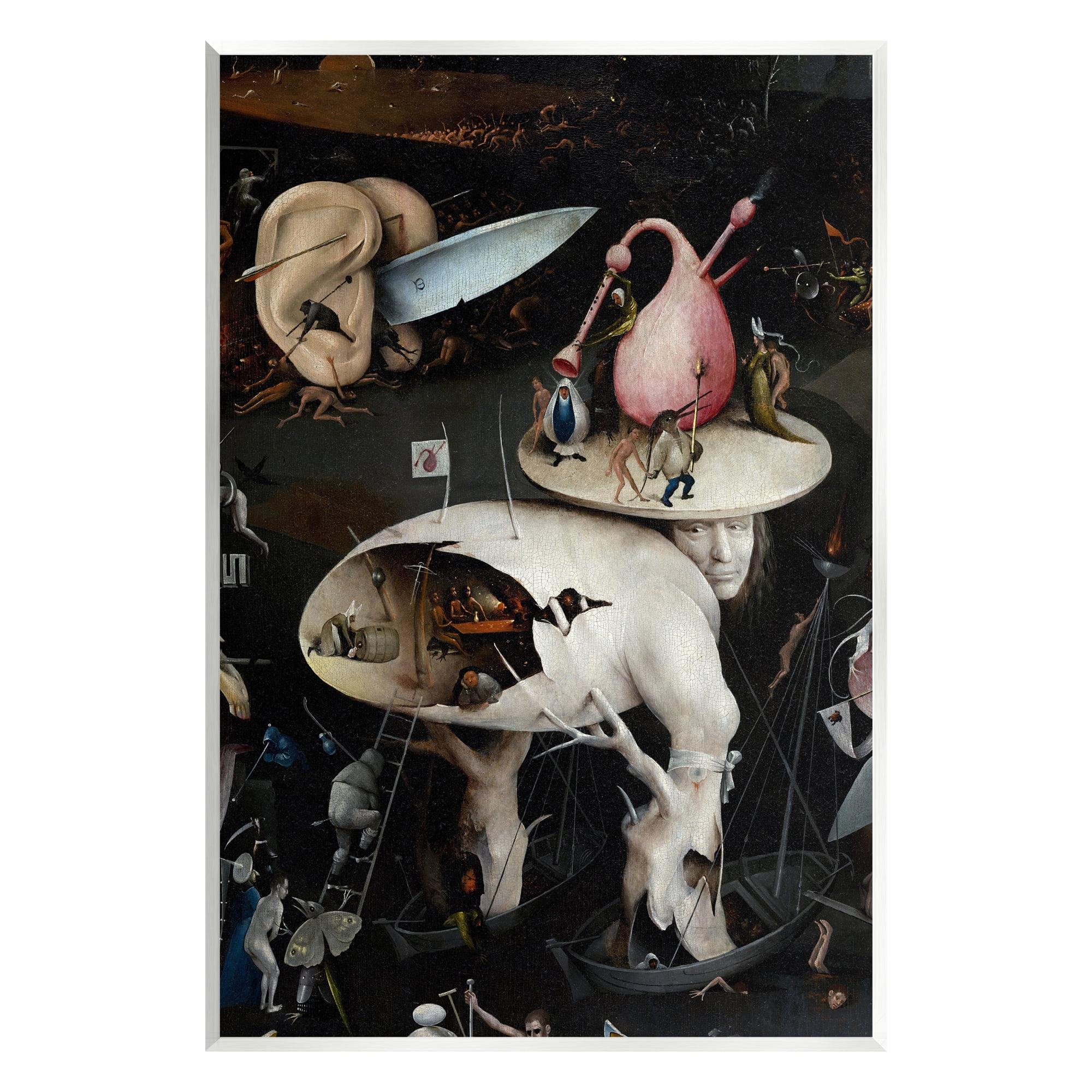 Stupell Industries Garden of Earthly Delights Right Panel Detail Hieronymus Bosch Painting Painting Unframed Art Print Wall Art, Design by one1000paintings