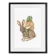thumbnail image 1 of Stupell Industries Contemporary Garden Elf Riding Rabbit Black Framed Print Under Glass, 14 x 20, by Nancy Overton, 1 of 8