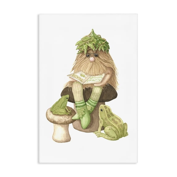 Stupell Industries Bohemian Garden Elf with Frogs Canvas Art, 20 x 30, by Nancy Overton