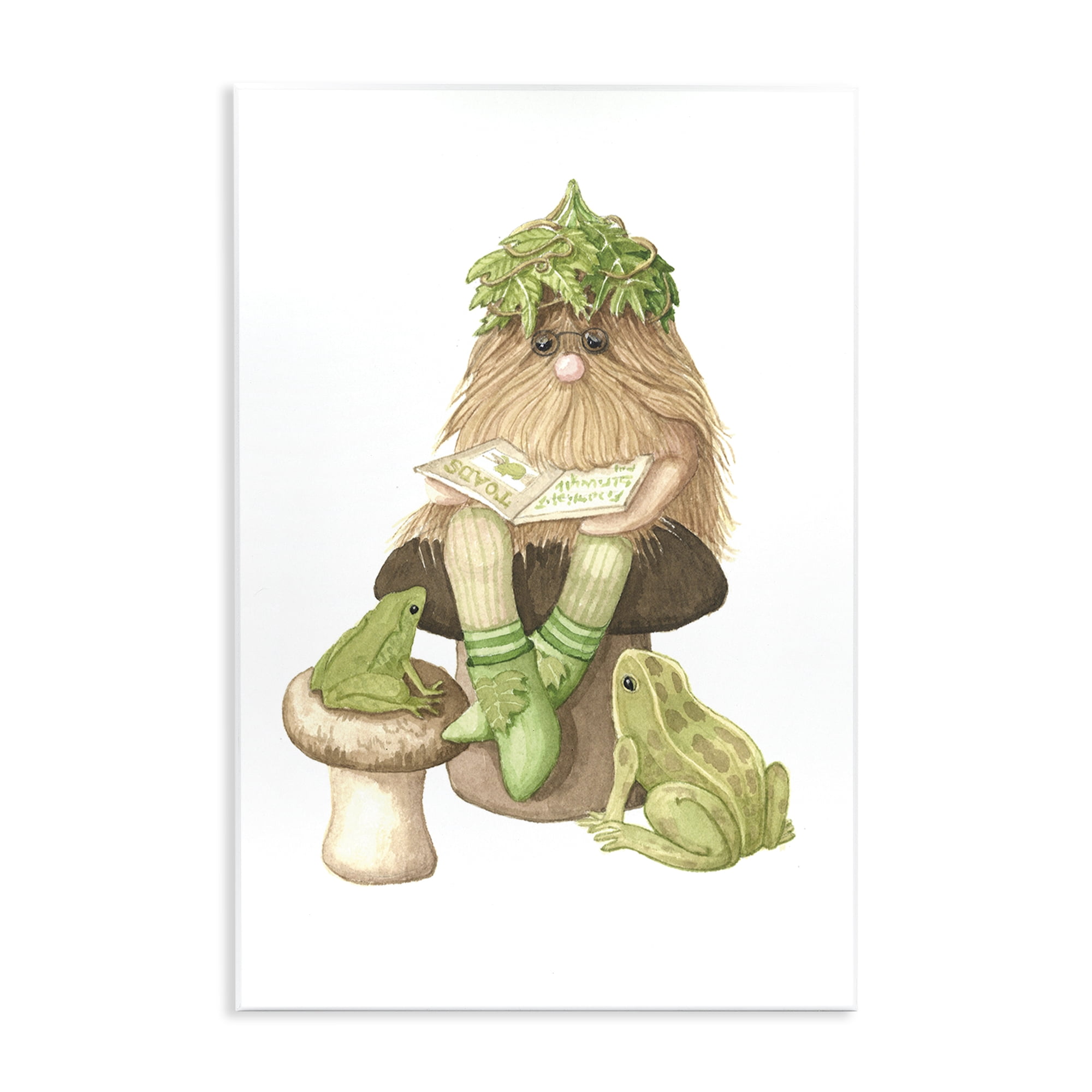 Stupell Industries Garden Elf with Frogs Wall Plaque Art, design by Nancy Overton