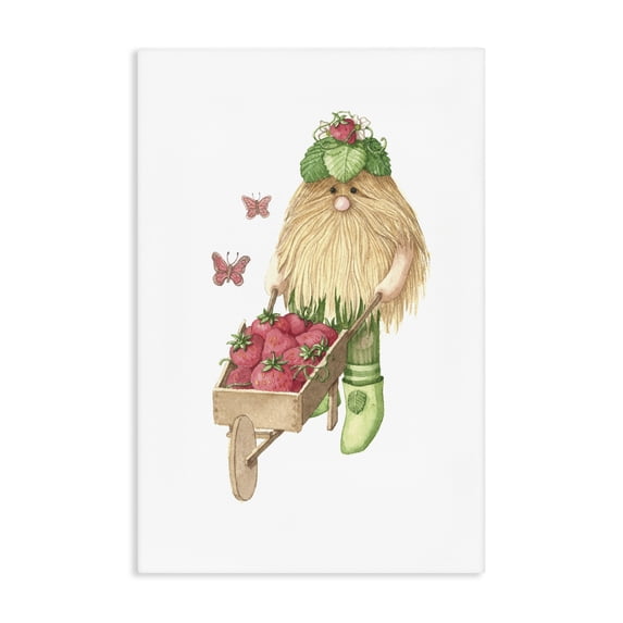 Stupell Industries Scandinavian Garden Elf with Wheelbarrow Canvas Art, 20 x 30, by Nancy Overton