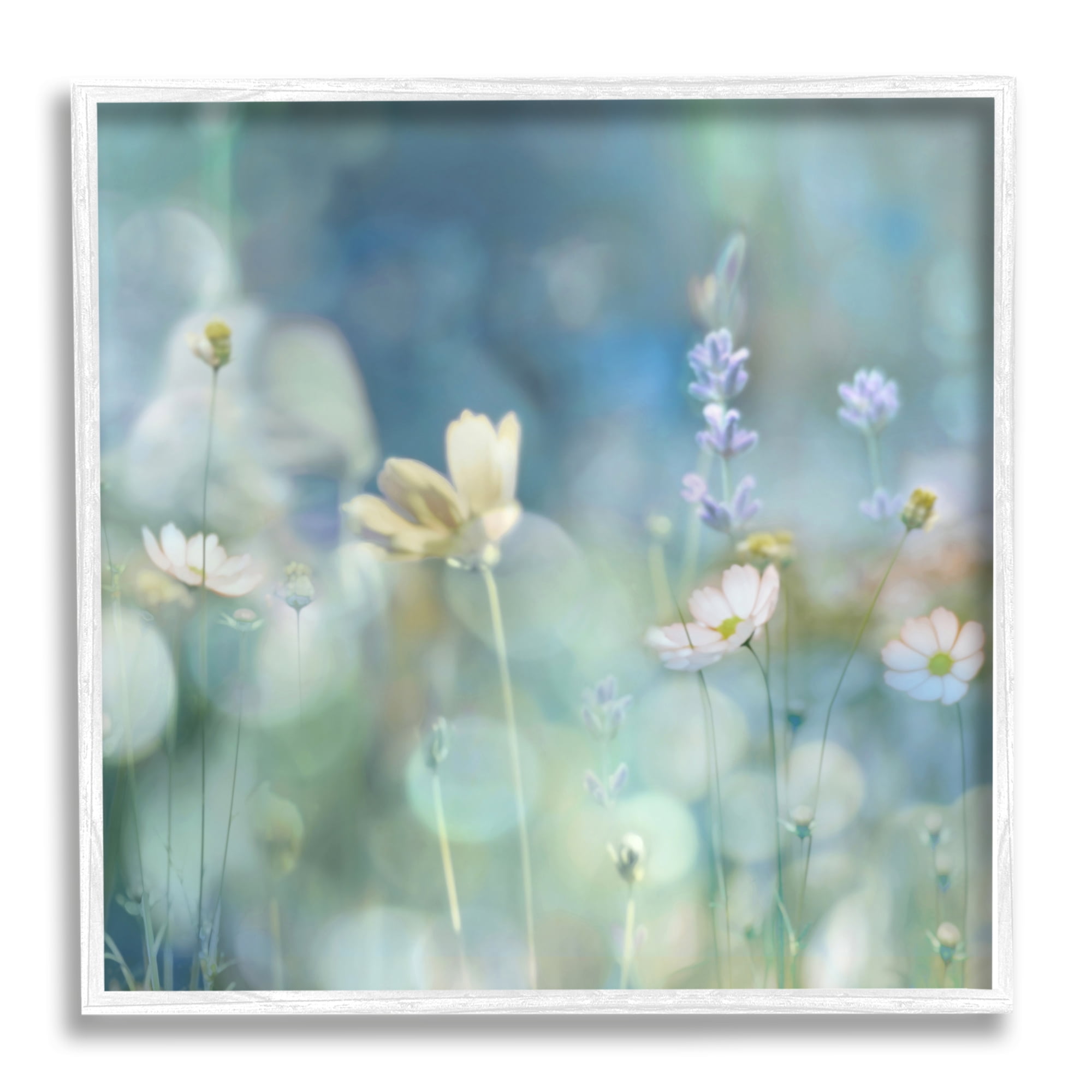 12" x 12" White Framed Floral Canvas Print