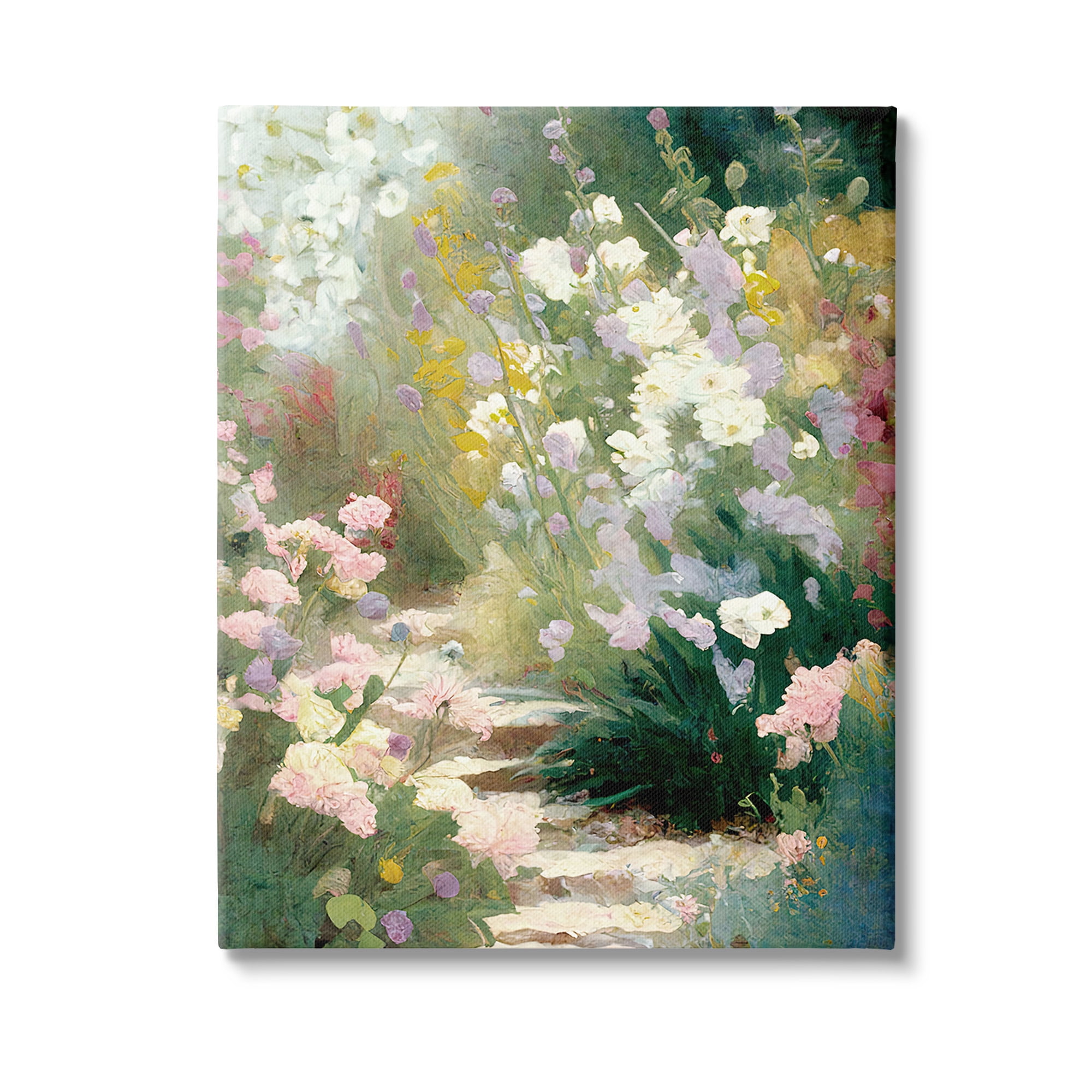 Stupell Industries Garden Flower Path Botanical & Floral Painting Gallery Wrapped Canvas Art Print Wall Art, 36 x 48