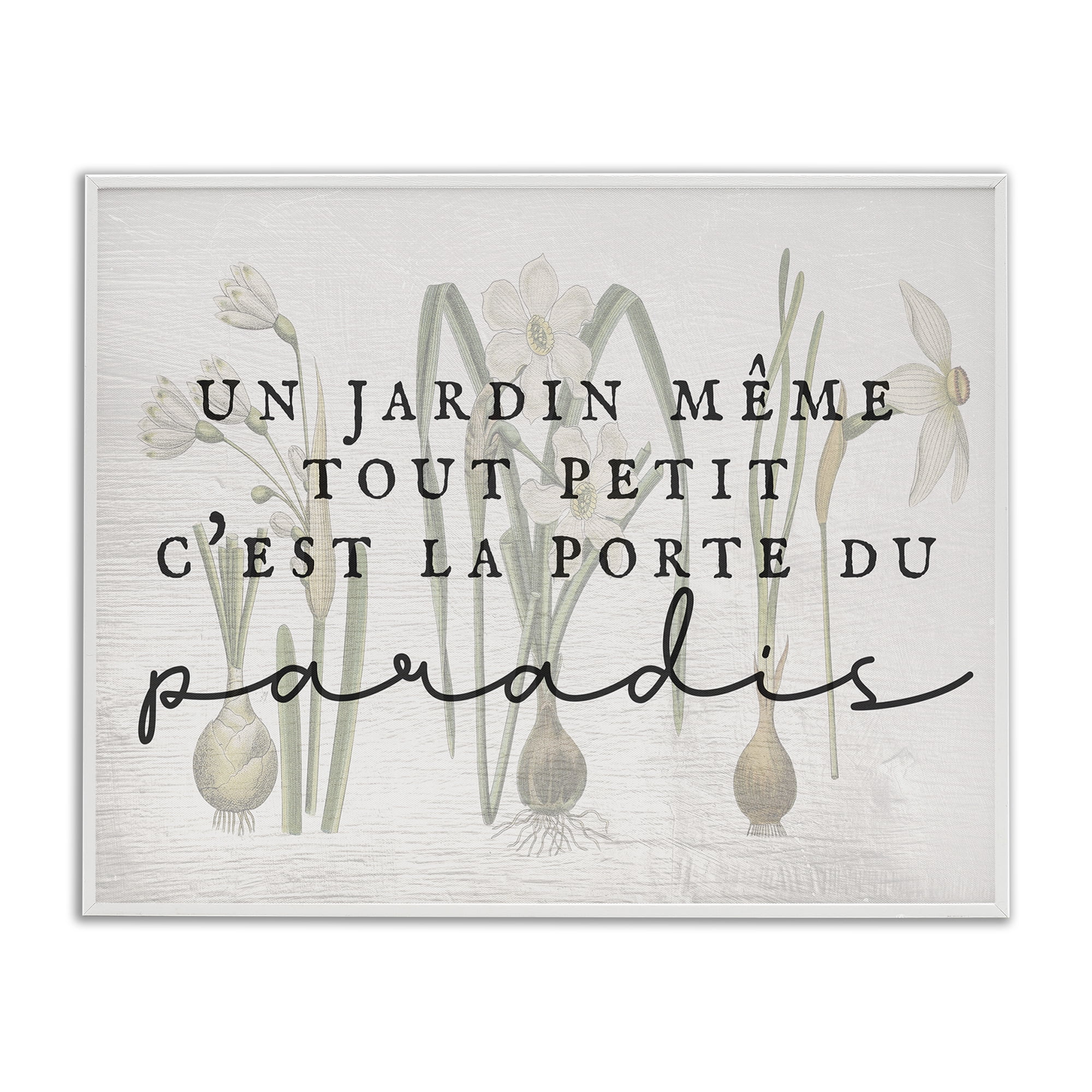 Stupell Industries Garden Gateway to Heaven Plants & Flowers Painting White Framed Art Print Wall Art, 14 x 11