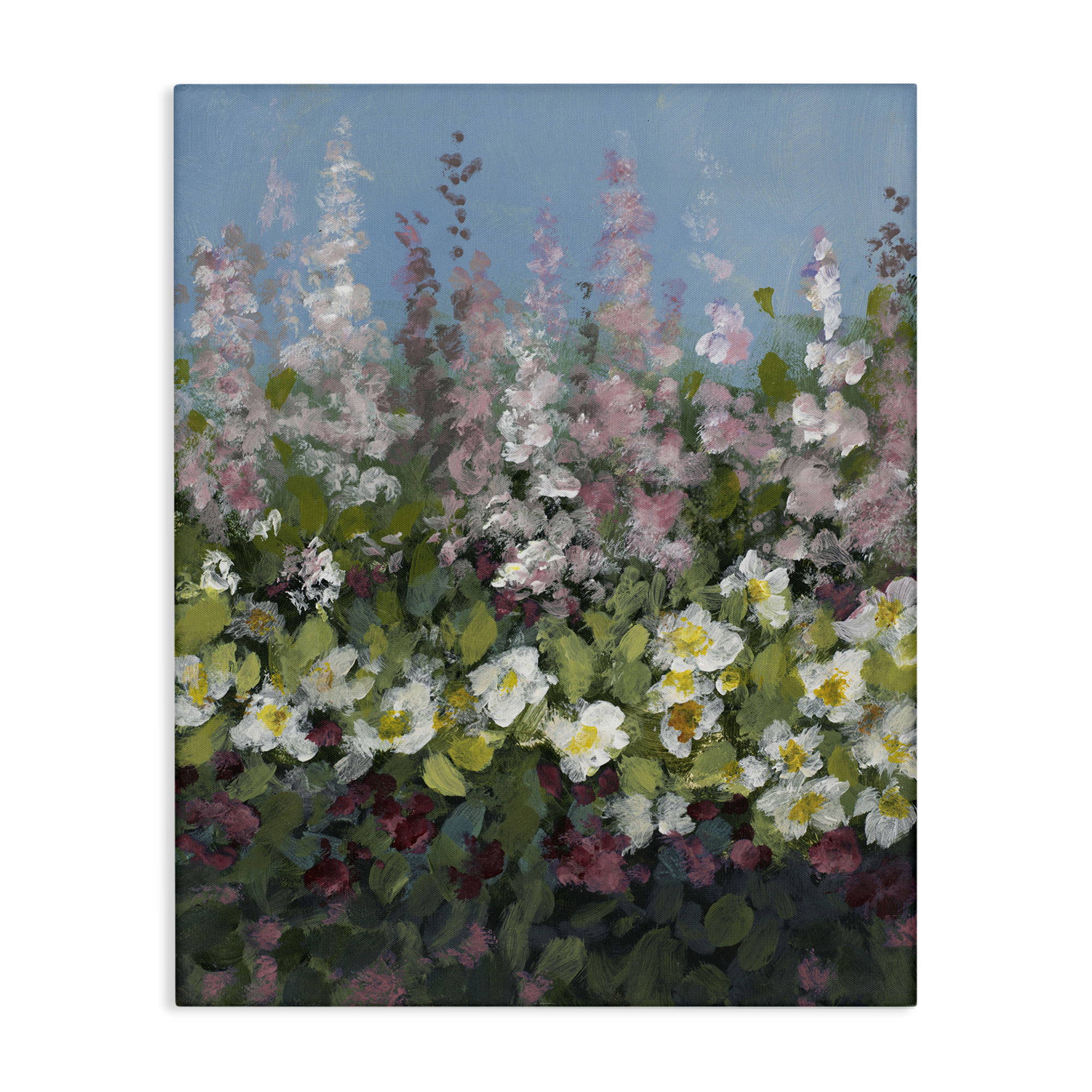 Stupell Industries Garden Glory Purple Flowers Floral & Botanical Painting Wrapped Canvas Art Print Wall Art, 16 x 20