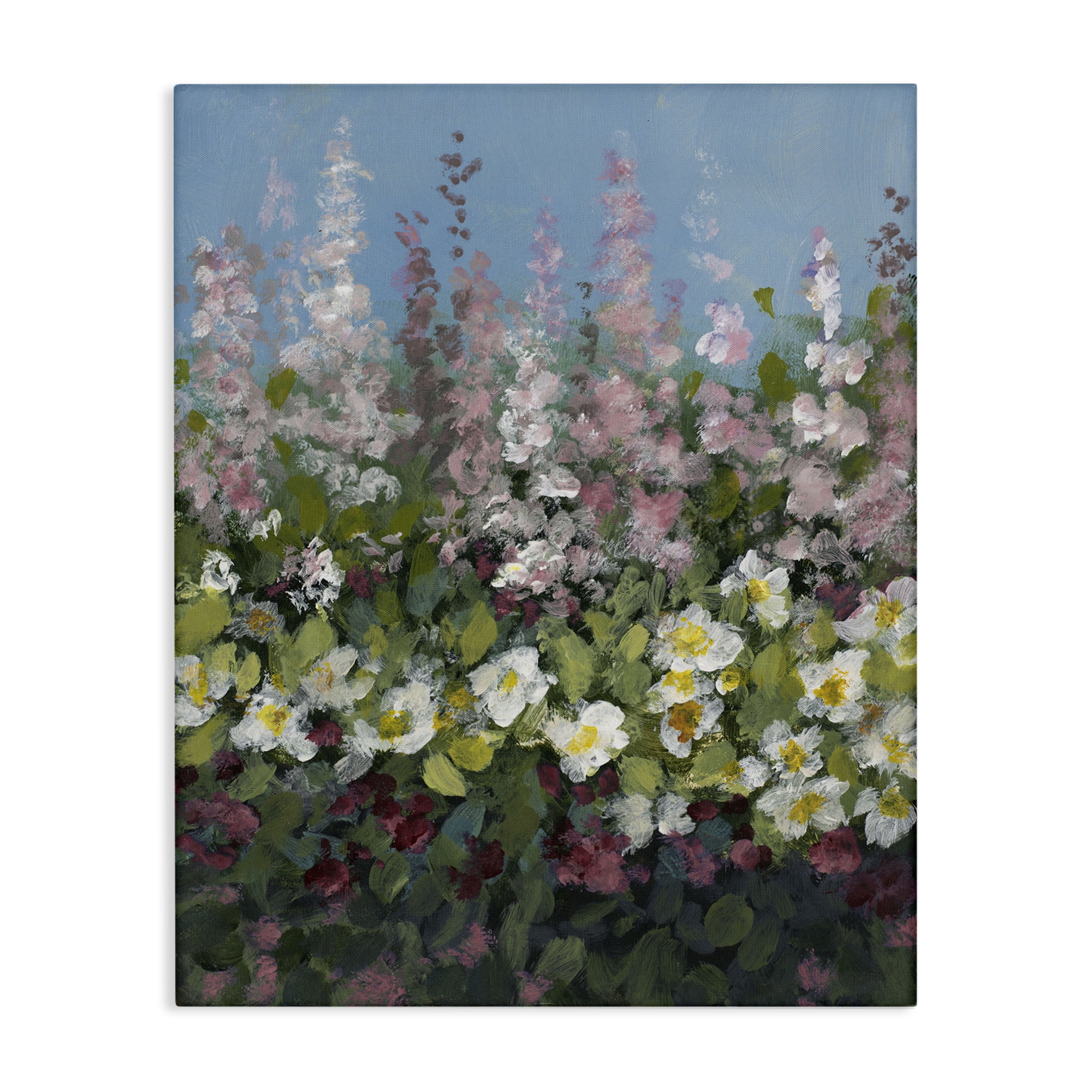 Stupell Industries Garden Glory Purple Flowers Floral & Botanical Painting Wrapped Canvas Art Print Wall Art, 30 x 40