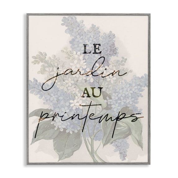 Stupell Industries Garden In Spring French Gray Framed Giclee Art design by Lil' Rue, 20 x 16