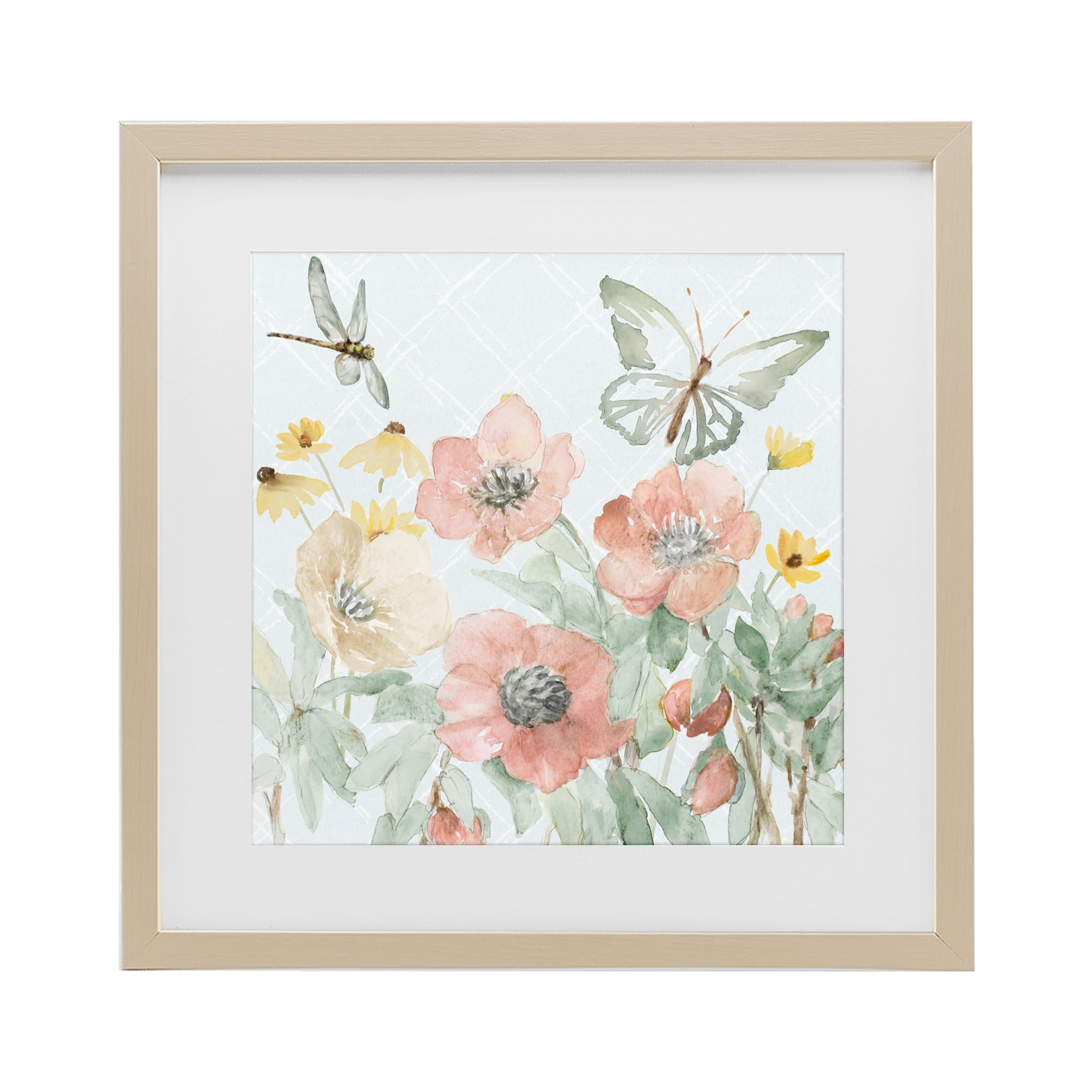 Stupell Industries Garden Joy Butterflies Birch Framed Print Under Glass, design by Lanie Loreth