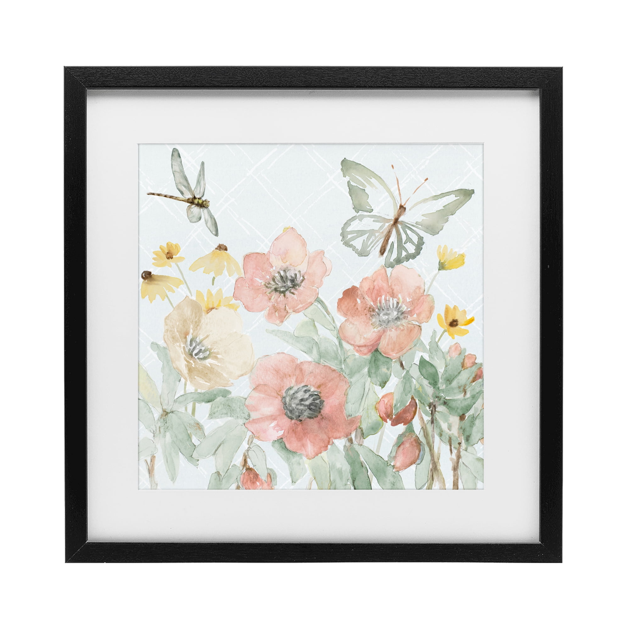 Stupell Industries Garden Joy Butterflies Black Framed Print Under Glass, design by Lanie Loreth