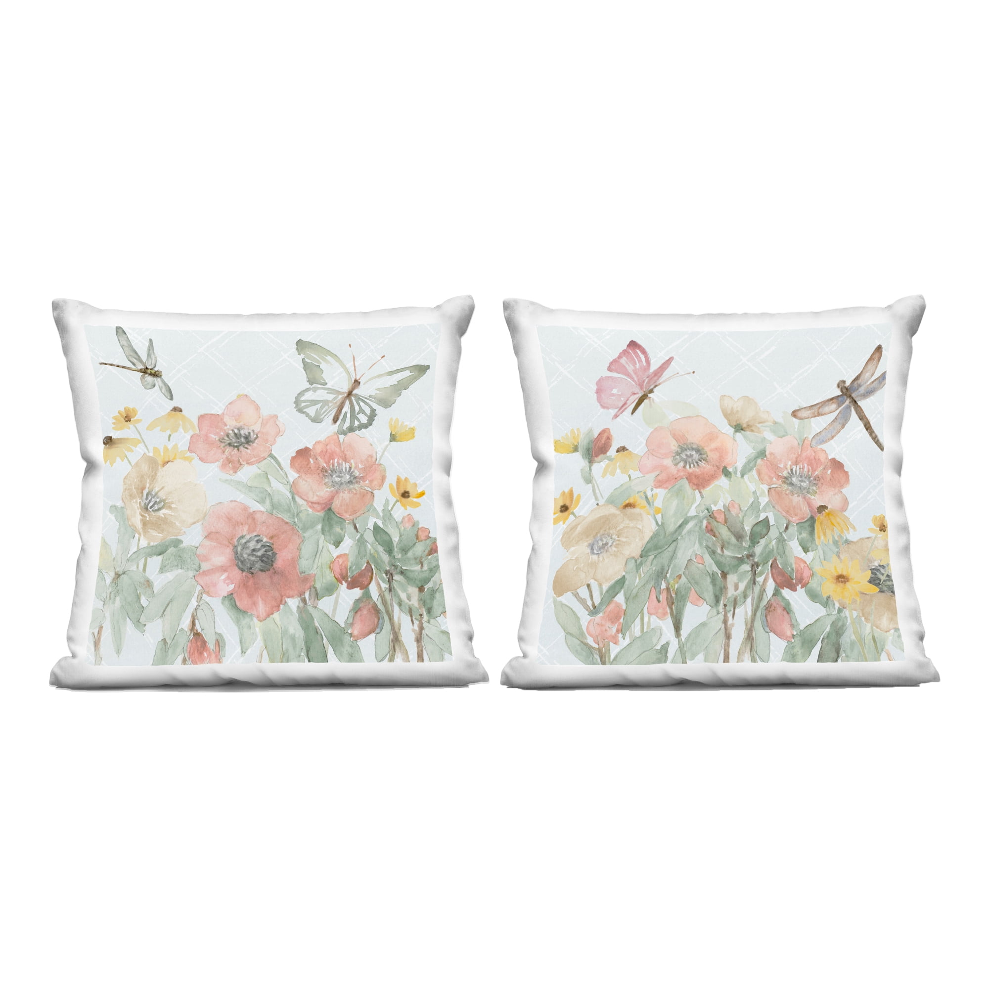 Stupell Industries Garden Joy Creatures 2 Piece Decorative Printed Throw Pillow Set, design by Lanie Loreth