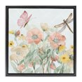 thumbnail image 1 of Stupell Industries Shabby Chic Garden Joy with Insects Black Floating Frame Canvas Art, 18 x 18, by Lanie Loreth, 1 of 8