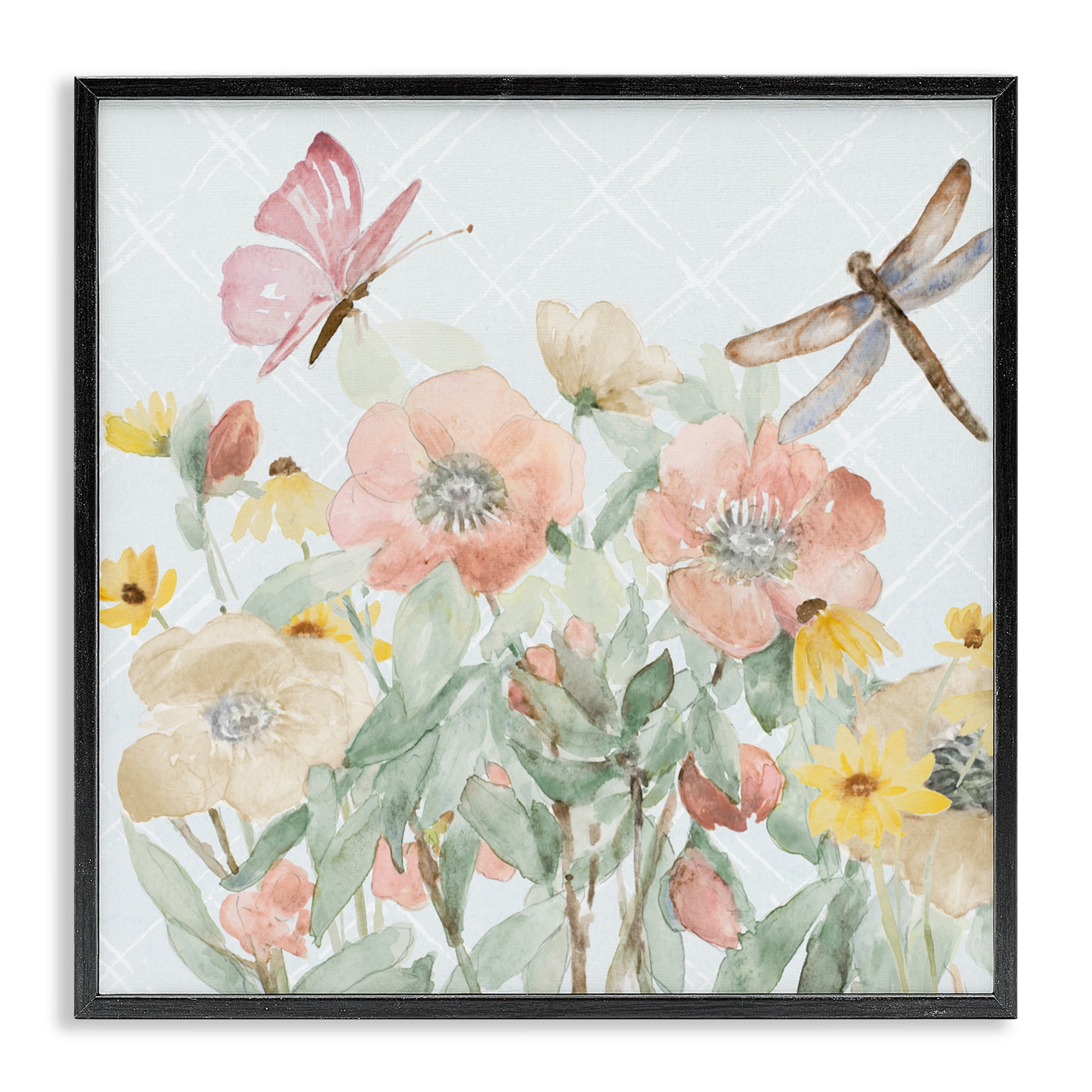 Stupell Industries Garden Joy with Insects Black Framed Giclee Art, design by Lanie Loreth