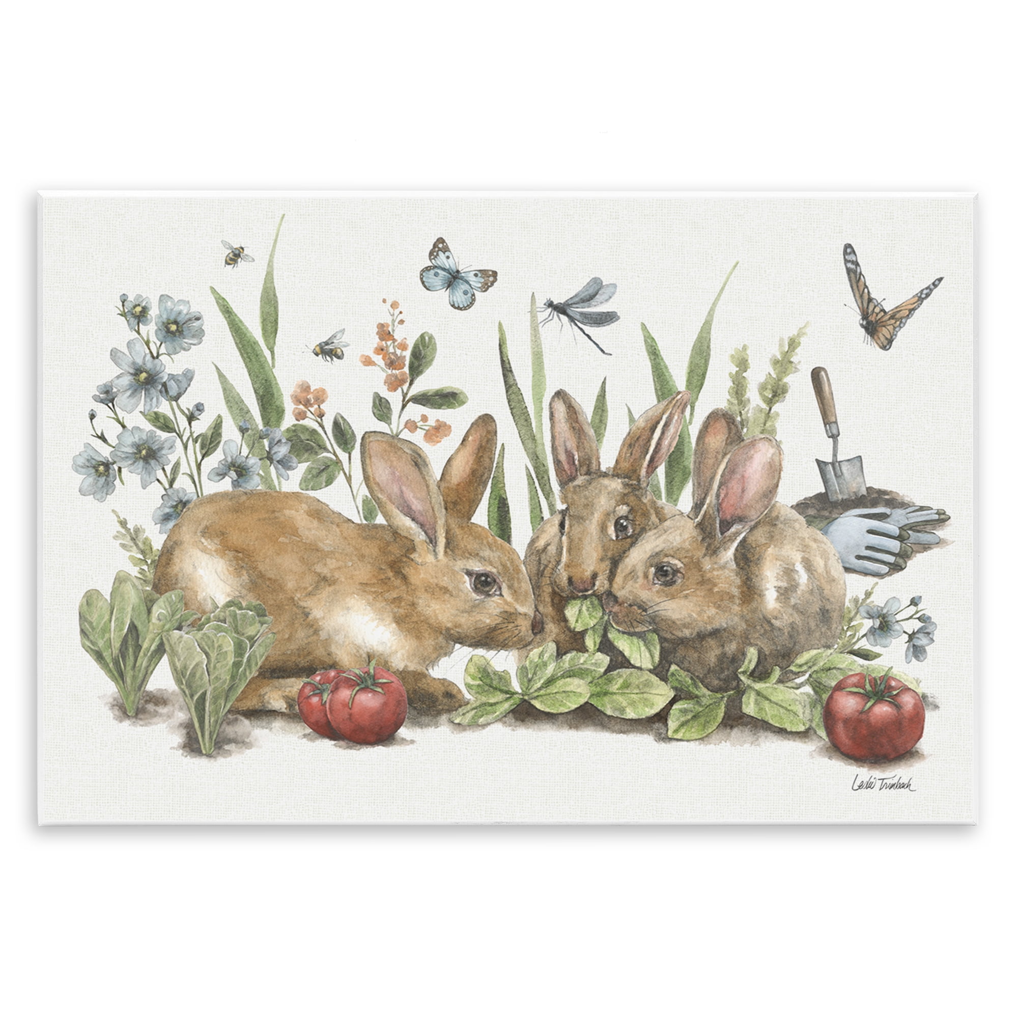 Stupell Industries Garden Patch Scene Botanical & Floral Painting Unframed Art Print Wall Art, 15 x 10
