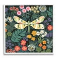 thumbnail image 1 of Stupell Industries Garden Pattern & Dragonfly Botanical & Floral Painting White Framed Art Print Wall Art, 12 x 12, 1 of 9