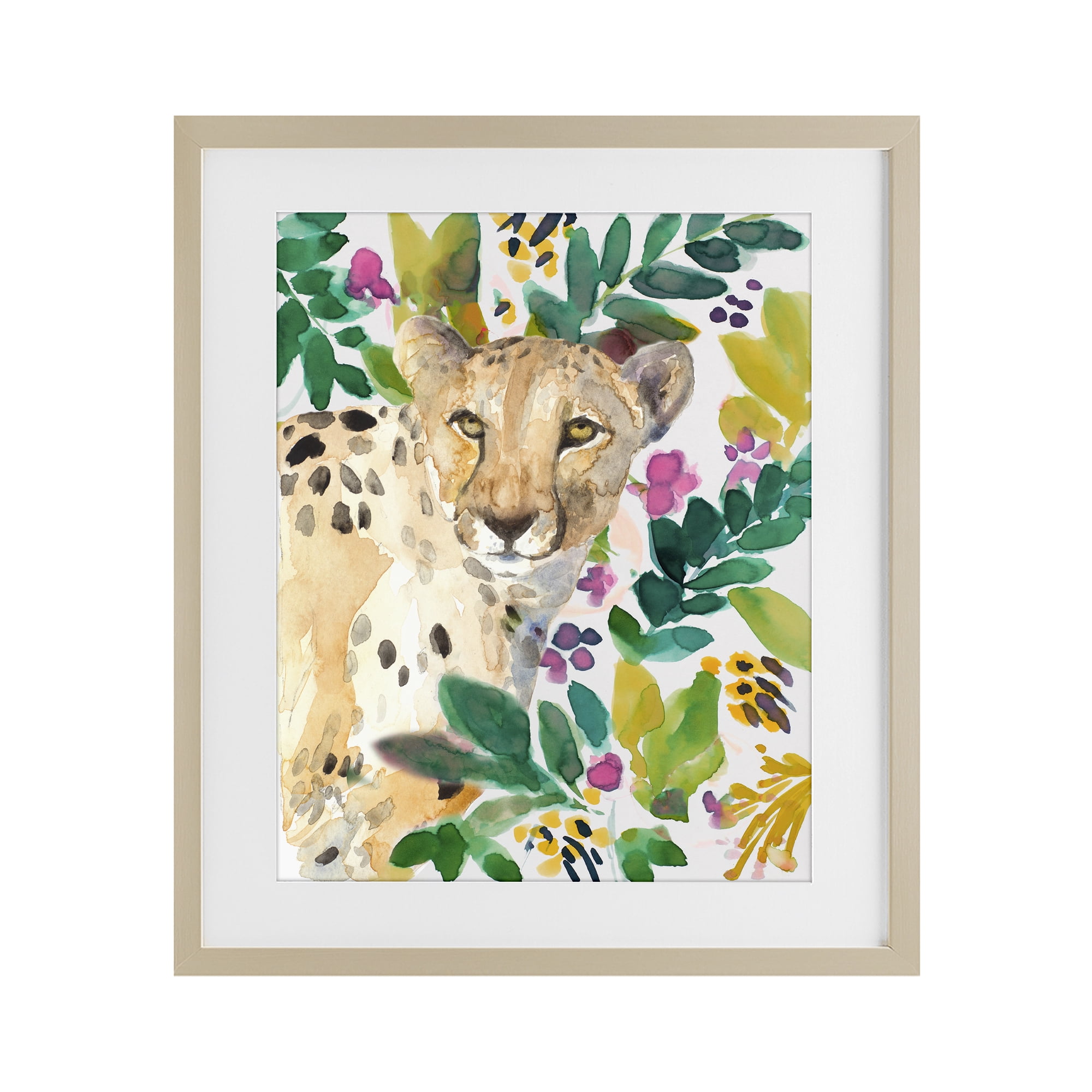Stupell Industries Garden Plants Cheetah Birch Framed Print Under Glass, design by Lanie Loreth