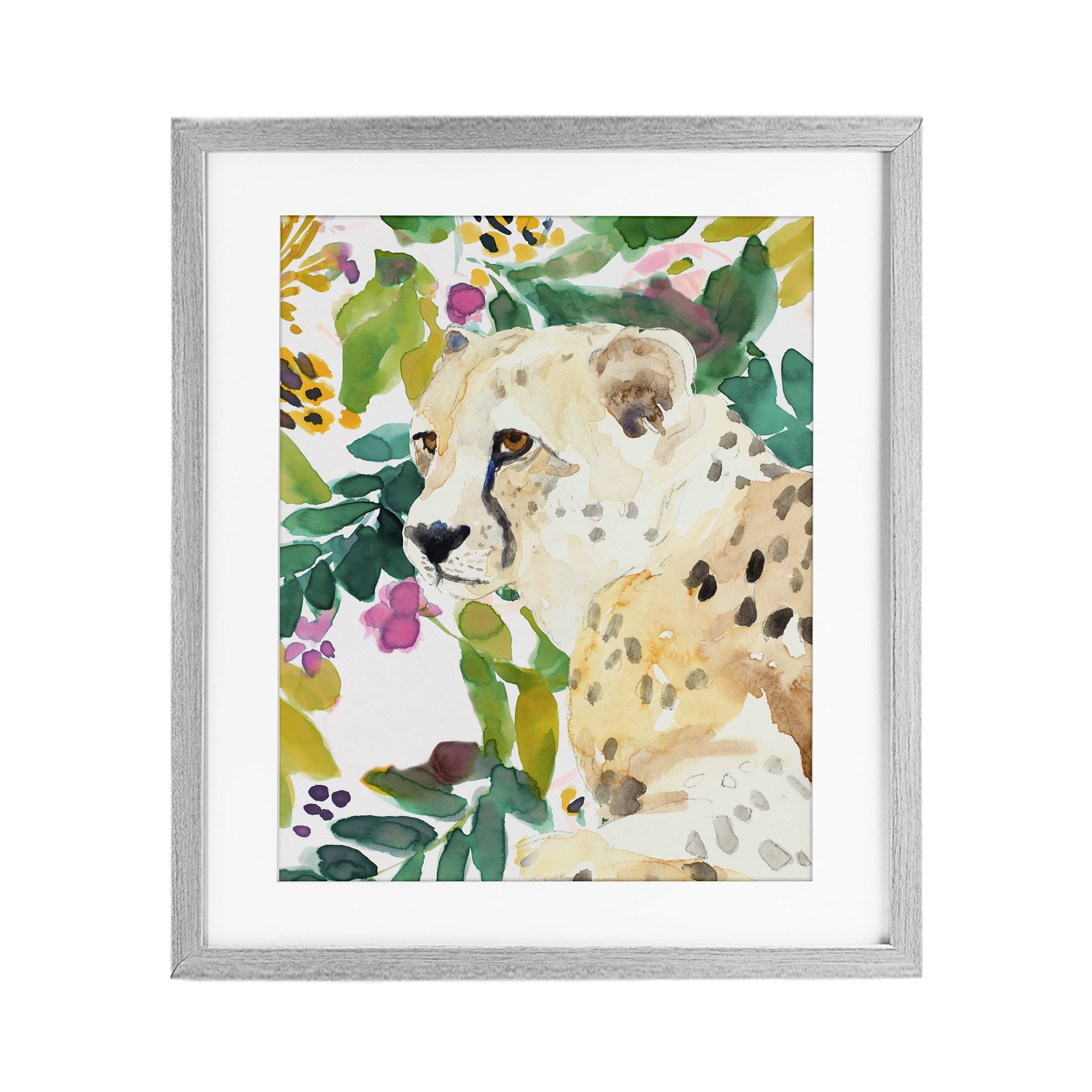 Stupell Industries Garden Plants Leopard Gray Framed Print Under Glass, design by Lanie Loreth