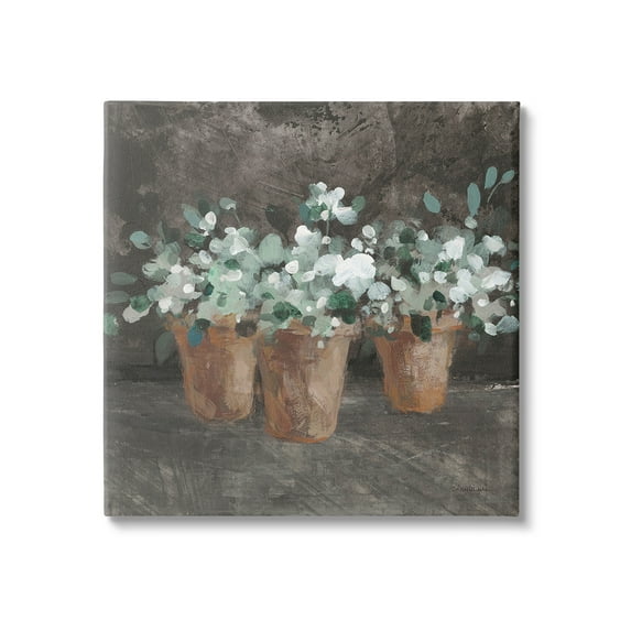 Stupell Industries Garden Plants in Terracotta Botanical & Floral Painting Gallery Wrapped Canvas Art Print Wall Art, 24 x 24
