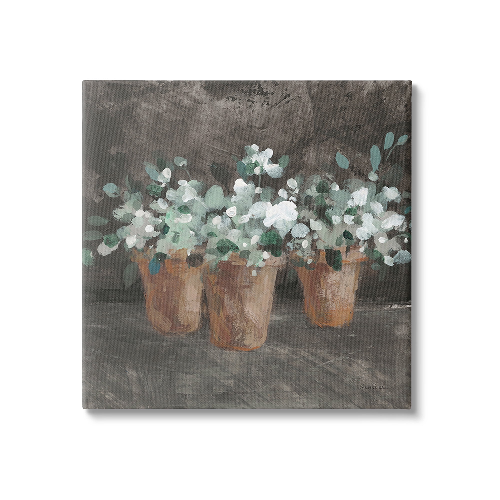 Stupell Industries Garden Plants in Terracotta Botanical & Floral Painting Gallery Wrapped Canvas Art Print Wall Art, 30 x 30