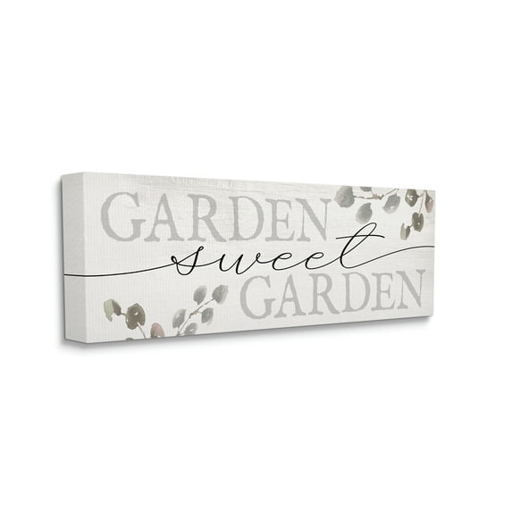 Stupell Industries Garden Sweet Garden Yardwork Phrase Eucalyptus Leaves, 17 x 40, Designed by Daphne Polselli