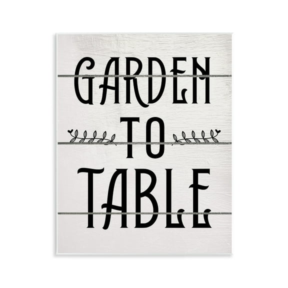 Stupell Industries Garden To Table Typography Painting Unframed Art Print Wall Art, 11 x 14