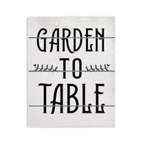 Stupell Industries Garden To Table Typography Painting Unframed Art Print Wall Art, 11 x 14