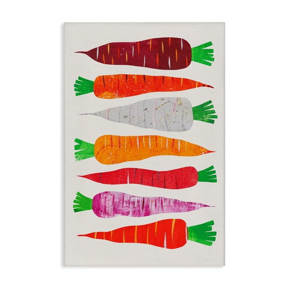 Stupell Industries Garden Vegetable Carrots Canvas Wall Art design by Aribombari, 24 x 16