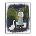thumbnail image 1 of Stupell Industries Gardner Girl with Goose People Painting Black Framed Art Print Wall Art, 24 x 30, 1 of 2