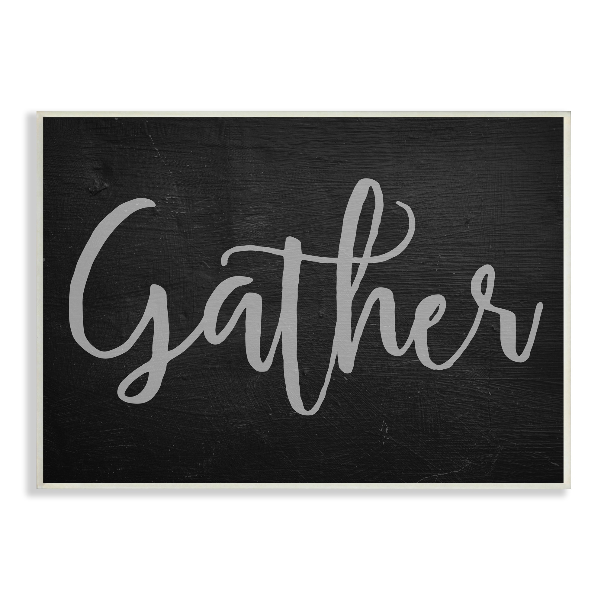 Stupell Industries Gather Black and Grey Typography, 13 x 19,Design by Daphne Polselli